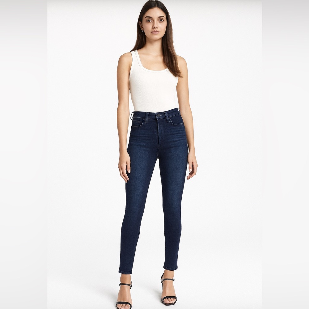 Joe’s Jeans High Waisted Dark Wash Denim Jeans Skinny Ankle 25